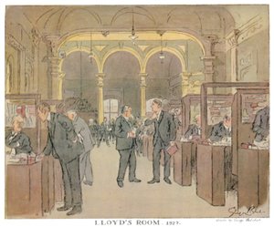 Lloyds Kamer. 1927 - Zoals gezien door een Punch-kunstenaar, 1928 door Unbekannt