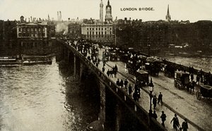London Bridge, eind 19e-begin 20e eeuw door Unbekannt