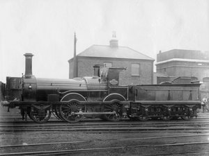 London & South Western Railway LSWR Locomotief No 148, Colne met zijn tender, c1880 door Unbekannt