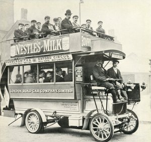Londense stoom bus, ca. 1900, 1947