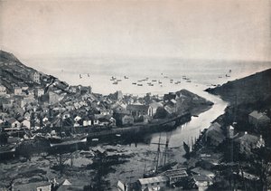 Looe - Uitzicht vanaf de heuvels, met zicht op de monding, 1895 door Unbekannt