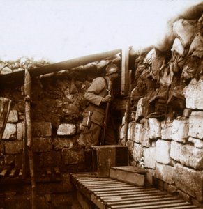 Uitkijk, Champagne, Frankrijk, ca. 1914-ca. 1918