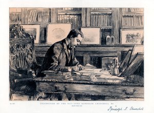 Lord Randolph Churchill 1849-1895, Engelse staatsman, 1885 door Unbekannt