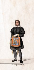 Lord Seal Keeper, kostuumontwerp voor Shakespeares toneelstuk, Henry VIII door Unbekannt