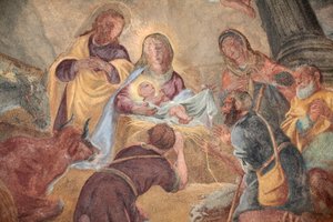Loreto kerk; Geboorteschilderij, Praag, Tsjechië door Unbekannt