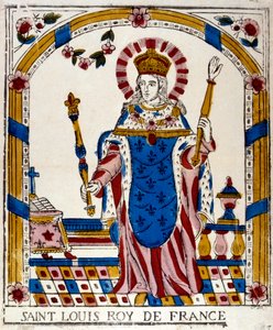 Lodewijk IX, koning van Frankrijk, in zijn kroningsgewaden door Unbekannt