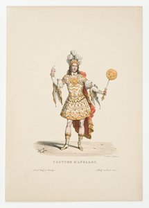 Lodewijk XIV als Apollo in het ballet Noces de Thétis et Pélée in 1654 door Unbekannt