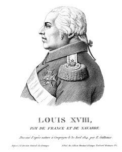 Lodewijk XVIII, koning van Frankrijk, 1814