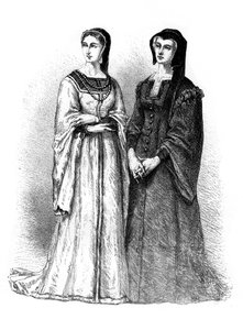 Louise de Savoie en Marguerite de Valois, 19e eeuw door Unbekannt