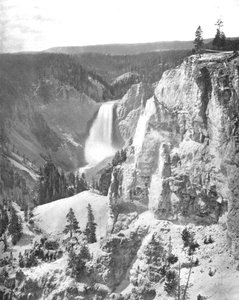 Lower Falls van de Yellowstone, Wyoming, VS, ca. 1900