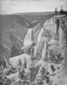 Lower Falls van de Yellowstone, Wyoming, ca. 1897 door Unbekannt