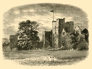 Ludlow Castle vanaf de ingangspoort