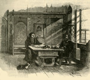 Luther en Melanchthon door Unbekannt