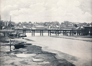Lymington - De brug en de stad, vanaf de rivier, 1895 door Unbekannt