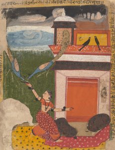 Madhumadhavai Ragini...uit een verspreide Ragamala-serie, ca. 1640-50 door Unbekannt