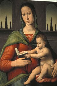 Madonna en kind, 15e eeuw, Piersanti museum, Matelica, Marche, Italië door Unbekannt