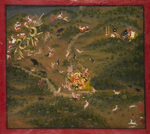 Maharaja Jagat Singh op Jacht, 1734-1751 door Unbekannt