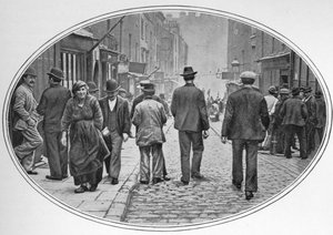 Hoofdstraat van de Italiaanse gemeenschap, Clerkenwell, Londen, ca. 1900-1901 door Unbekannt