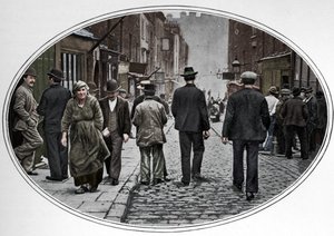 Hoofdstraat van de Italiaanse gemeenschap, Clerkenwell, Londen, ca. 1900-1901 door Unbekannt