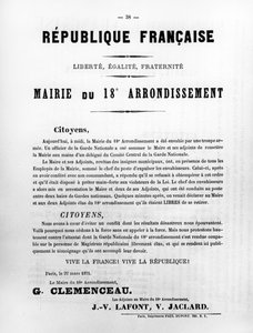 Mairie du 18e arrondissement, uit Franse politieke posters van de Parijse Commune