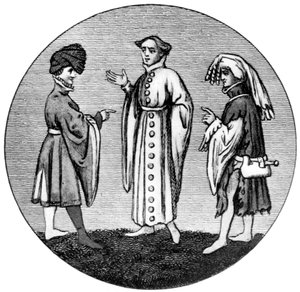 Mannelijke kleding, eind 14e eeuw, 1910