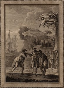 Man verkoopt een slavin, 1775 door Unbekannt