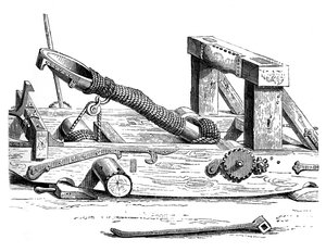 Mangonel, een oorlogsmachine in de 15e eeuw, 1870 door Unbekannt