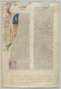 Manuscriptblad, Italiaans, 14e eeuw