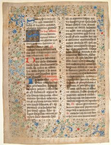 Manuscriptblad uit een missaal, Frans door Unbekannt
