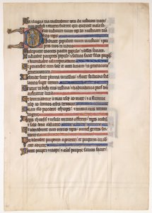 Manuscriptblad uit een Koninklijke Psalter door Unbekannt