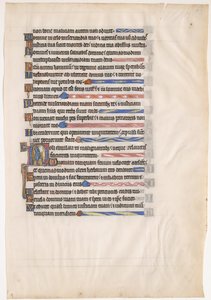 Manuscriptblad uit een koninklijke psalter door Unbekannt