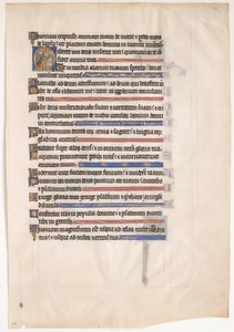 Manuscriptblad uit een Koninklijke Psalter, 13e eeuw