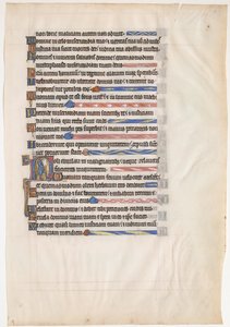 Manuscriptblad uit een Koninklijke Psalter, Brits, 13e eeuw