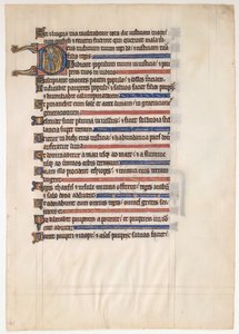 Manuscriptblad uit een Koninklijke Psalter