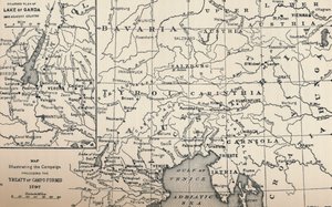Kaart ter illustratie van de campagne voorafgaand aan het Verdrag van Campo-Formio, 1797, 1896 door Unbekannt