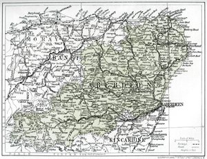 Kaart van Aberdeenshire, 1924-1926 door Unbekannt