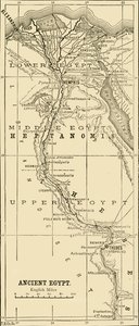 Kaart van het oude Egypte, 1890 door Unbekannt