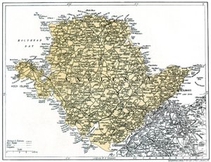 Kaart van Anglesey