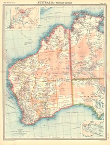Kaart van Australië - Westelijk Deel door Unbekannt