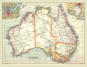 Kaart van Australië door Unbekannt
