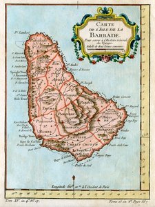 Kaart van Barbados