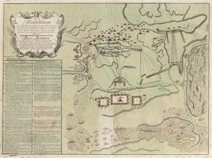 Kaart van de Slag bij Savuchny, 1739-1740