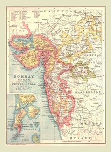 Kaart van Bombay, Berar en een deel van Centraal-India, 1902 door Unbekannt