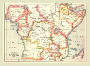 Kaart van Centraal-Afrika door Unbekannt