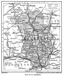 Kaart van County Kilkenny, Ierland, 1924-1926 door Unbekannt