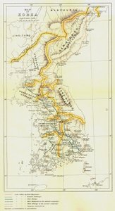 Kaart van Korea, 1903 door Unbekannt