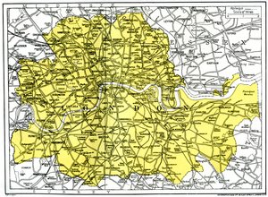Kaart van Londen door Unbekannt