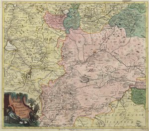 Kaart van het gouvernement Moskou en delen van nabijgelegen provincies, 1745 door Unbekannt
