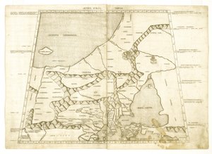Kaart van Muscovy door Ptolemaeus Octava Europe Tabula door Unbekannt