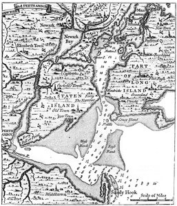 Kaart van New York rond het midden van de 18e eeuw, c1880 door Unbekannt